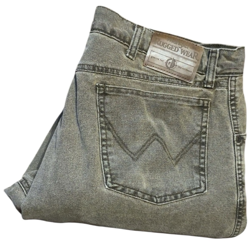 Vintage 90s Wrangler Rugged Wear Lined Denim Distressed Jeans 36/34 33213NB